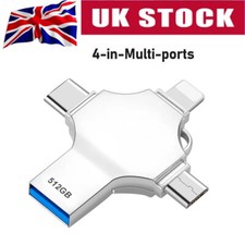 2TB 256GB 4 in1 USB Flash Drive TYPE-C Micro USB3.0 Storage For iPhone Android