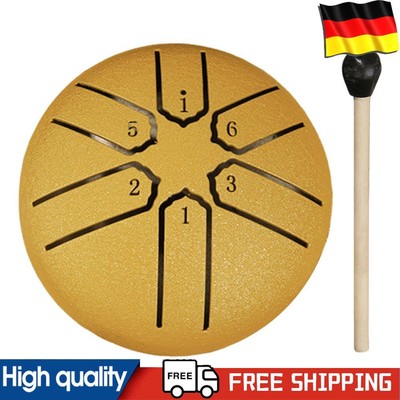 Durable 3 Inches 6 Notes Steel Tongue Drum Mini Handpan Drum for Yoga Meditation