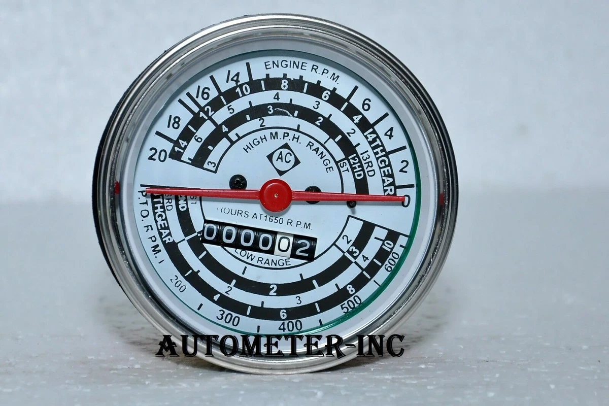 Allis Chalmers Tractor Gauge Set – Tacho/Temp/Fuel/Amp – Fits 170, 175, 180, 185, 190, 200, 210, 220