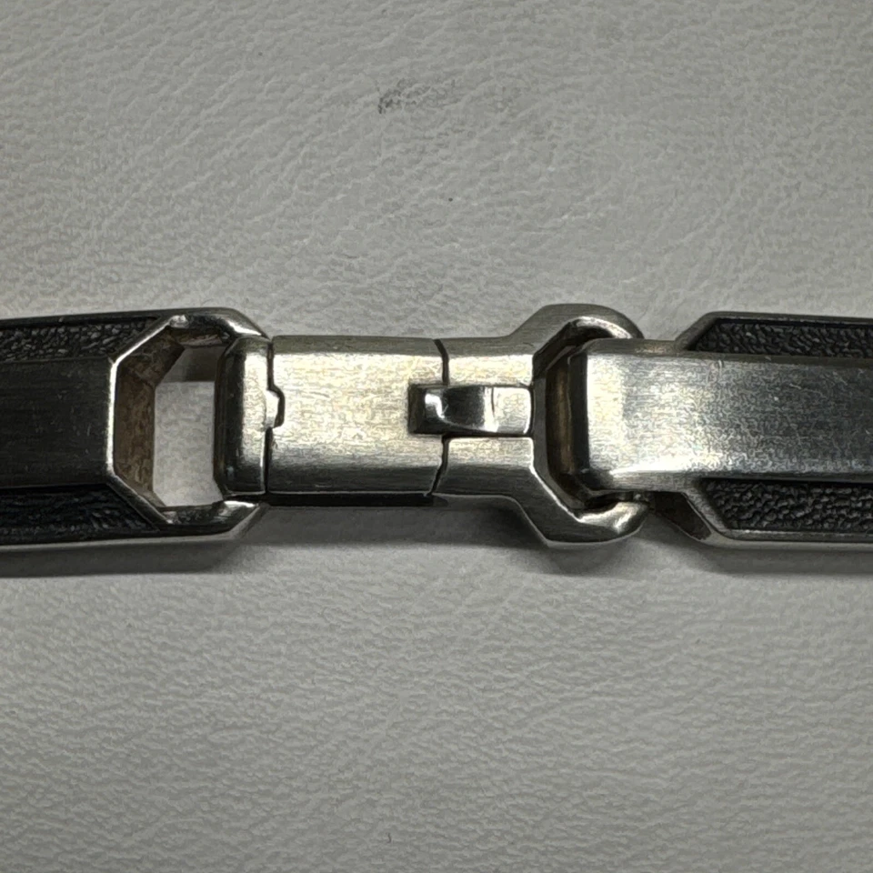 "Brazalete de identificación de meteorito fundido David Yurman para hombre en plata de ley 7,5"" (S)" Foto 4 de 4