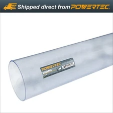 POWERTEC 70272 Clear Dust Collection Pipe 4" x 36" Long Rigid Plastic Tubing