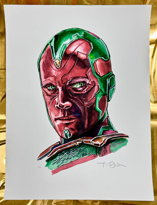 MARVEL Vision Avengers Wandavision Shiny Objects art print by Tim Doyle 1 of 150
