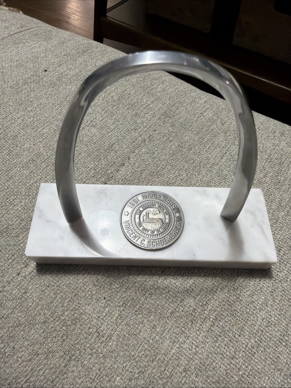 Louis Gateway Arch commemorative desk trophy Mayor Vincent C. Schoemehl Jr.