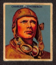 R136 National Chicle, Sky Birds Series 144, 1933, #36 Chalres Lindbergh, Aviator