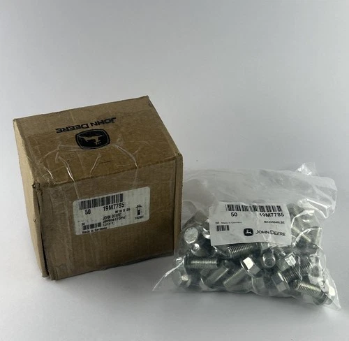 50 Genuine John Deere OEM Flanged Screws M10 x 25mm 19M7785