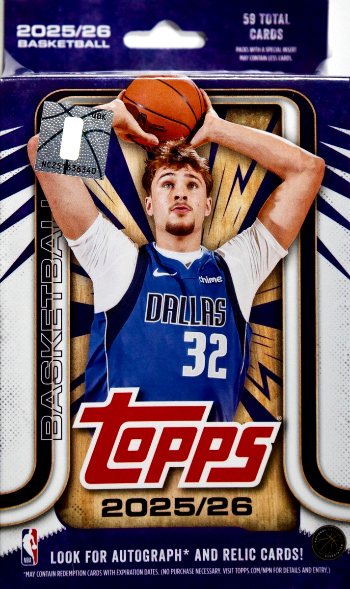 2025/26 Topps Basketball Hanger Box – 59 Cards – Diamante Foils