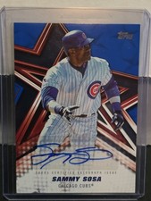 2026 Topps Sammy Sosa Baseball Stars Blue Parallel Color Match Auto /150 Cubs SP