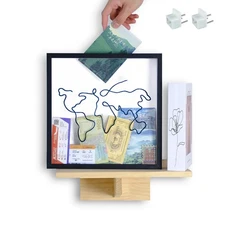 Travel Box for Memories, Ticket Shadow Box, Life Box, Shadow Box with Slot, T...