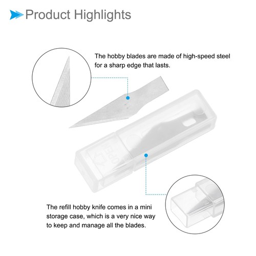 10pcs Craft Hobby Blades #11 Blunt Angle Replacement Cutting Blade for Carving - Picture 4 of 5