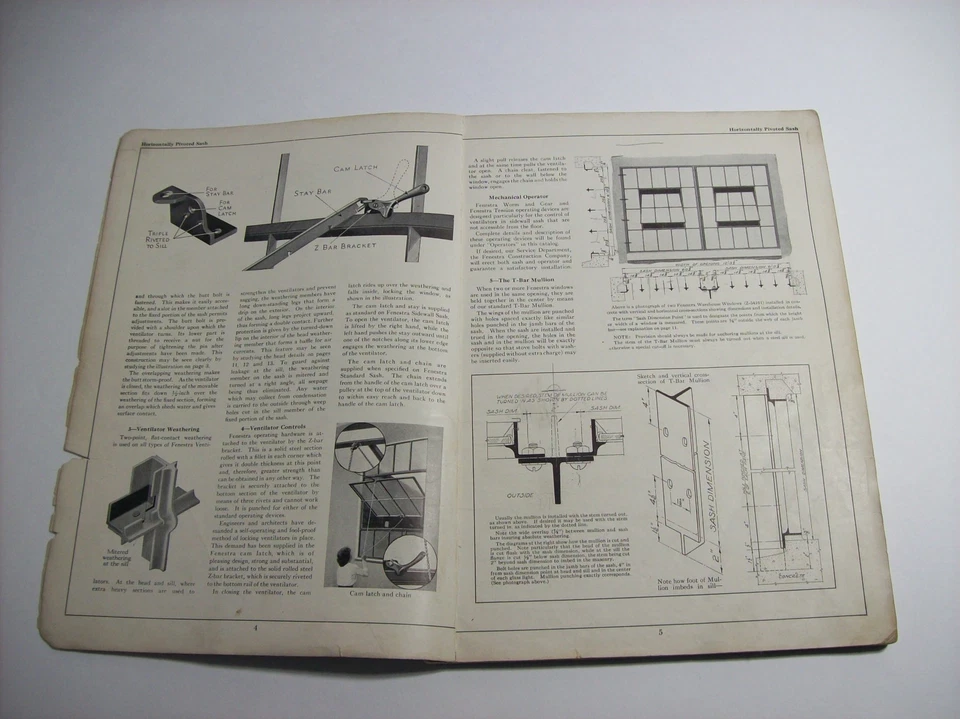 Catálogo DETROIT STEEL PRODUCTS CO, Fenestra WindoWall Windows 1924, De colección, Raro, x Foto 4 de 4