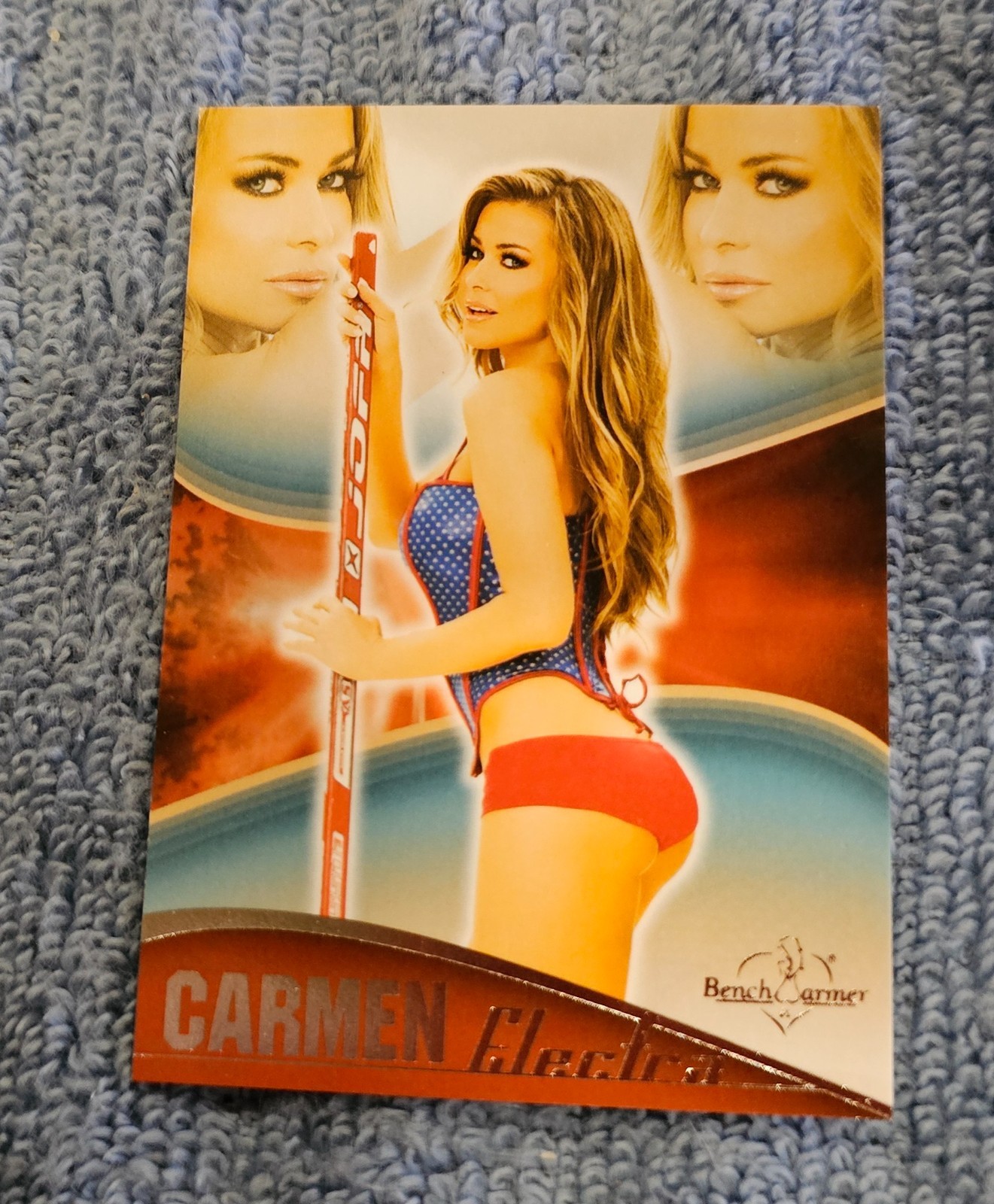 BW2) 2013 Benchwarmer Bubble Gum - Carmen Electra #7 Silver Foil