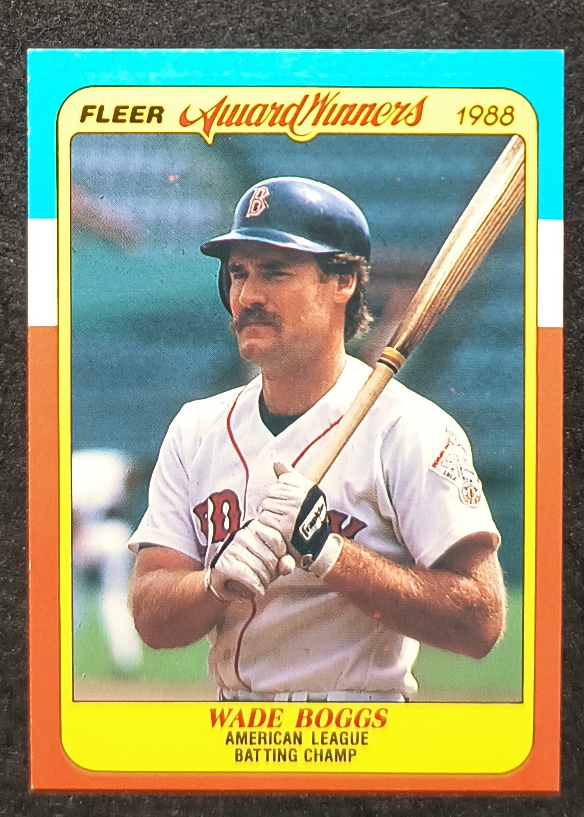 1988 Fleer Award Winners Wade Boggs #3 AL Batting Champ Red Sox HOF