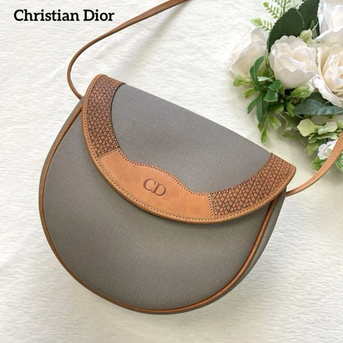 Mini sac à bandoulière rond Christian Dior vintage logo CD excellent état