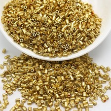 2x2mm Gold Metallic Glass Tube Bugle Beads 4000 pcs for Jewelry Making
