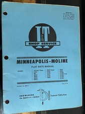 Minneapolis Moline Flat Repair Rate Manual for Tractor Models Jet Star to 1355.
