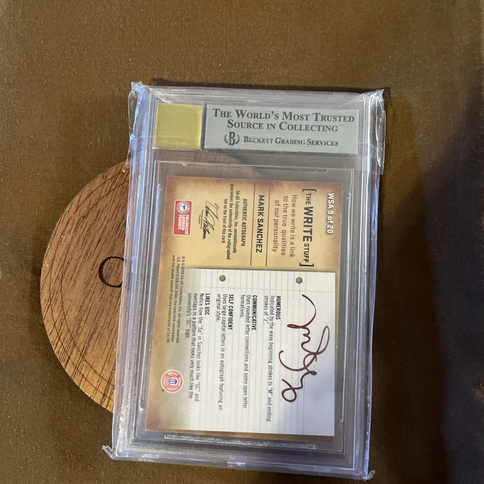 Sage 18/25 Mark Sanchez 2009 #WSA9 BGS 8,5 Rookie Auto. Foto 2 de 3