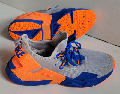 Nike Air Huarache Men s SZ 8 AH7334-005 Drift Gray Royal Orange Sneaker Shoe EUC