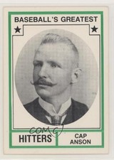 1982 Baseball's Greatest Hitters White Back Cap Anson (No MLB Logo) HOF 09z5