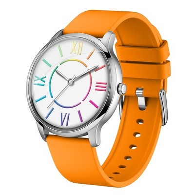 Fashion Analog Watch for Women Colorful Roman Numerals Easy to Read Orange Si...