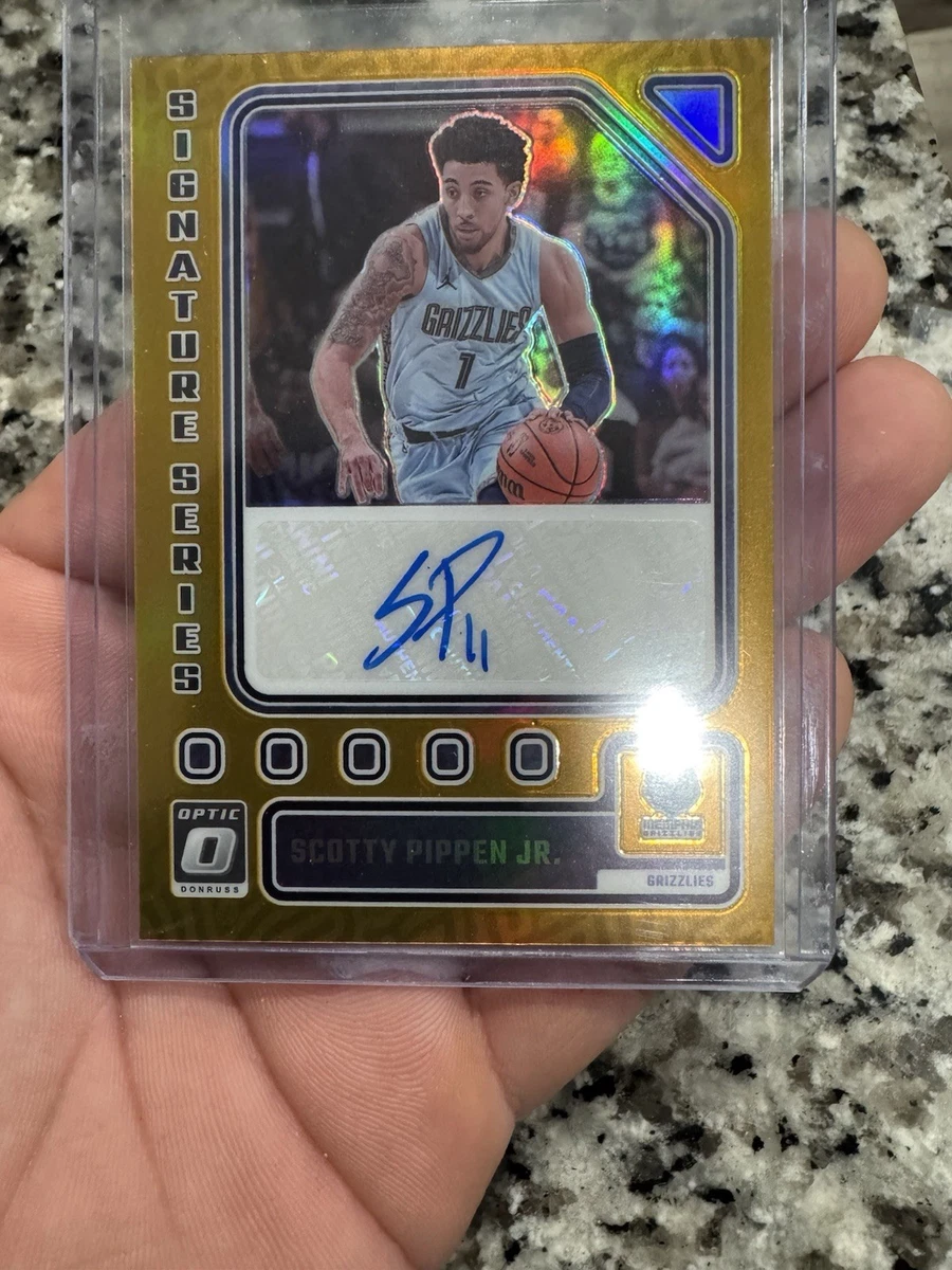 Carte Panini Donruss Scottie Pippen Jr 2023-24 - Laser Vert Autograph Rookie /75