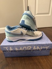 Nike Ja 1 SE GS Glacier Blue Metallic Silver Basketball Shoes Youth 7Y FJ1266-4