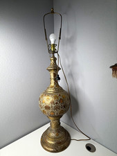 Mid-century modern Moroccan style brass table lamp
