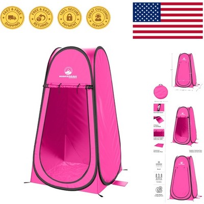 Pink Portable Changing Tent with Zippered Door - Perfect for Outdoor Adventures
