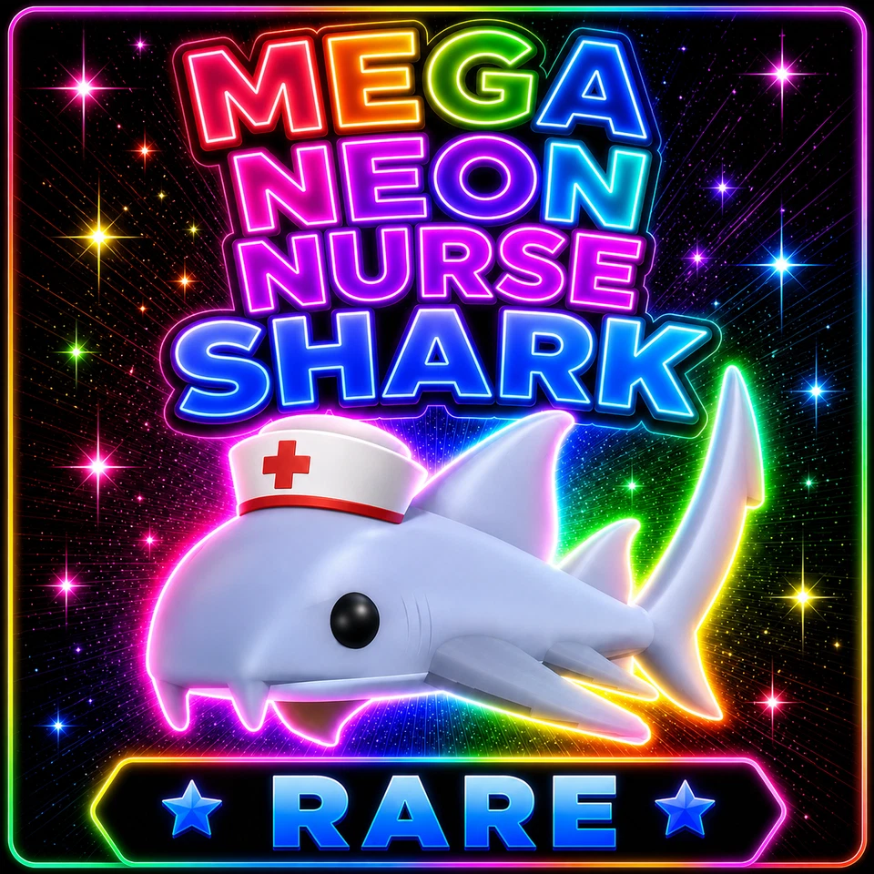 MEGA NEON NURSE SHARK (VERY CHEAP) ADOPT A PET FROM ME - CHEAPEST ON EBAY - Image 1 of 1