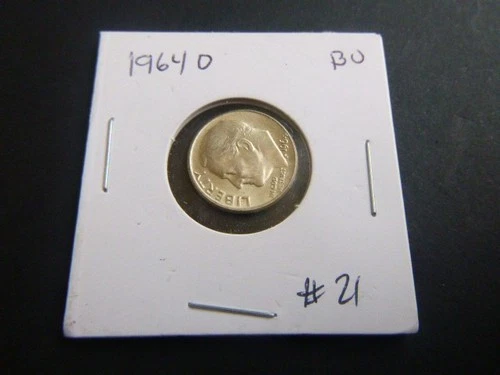 1964 D Roosevelt DIme BU Uncirculated 90% SILVER