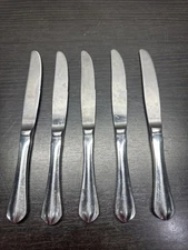 FORTESSA Forge DINNER KNIVES Set of Five  Heavyweight Flatware Stainless Knife