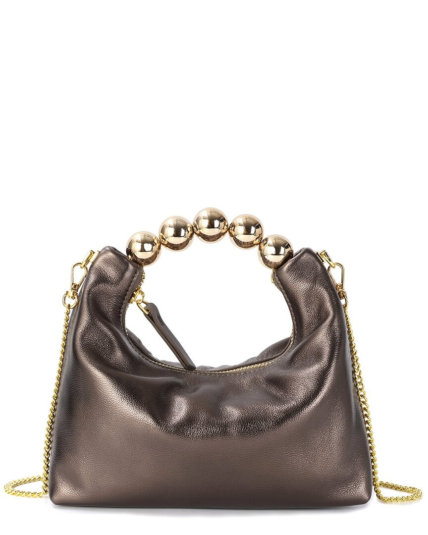 Женские кроссбоди Tiffany - Fred Paris из гладкой металлической кожи с верхней ручкой через плечо 24890₽