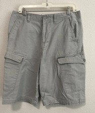 Vintage 90s Vans Skate Baggy Cargo Shorts Green Size 32 Grunge Y2K