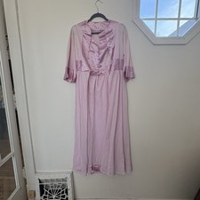 Mistee Womens 2 Piece Vintage Nightgown Purple Long Length USA Medium