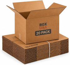 BOX USA Medium Moving Boxes 18"L X 14"W X 12"H 20-Pack - Corrugated Cardboard Bo