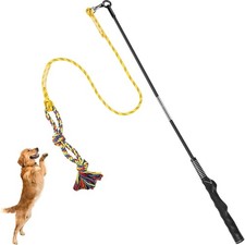Flirt Pole for Dogs Interactive Dog Toys for Large Medium Small Dogs Chase an...