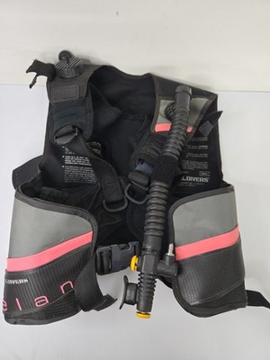US Divers Elan Women's Size Small Black/Gray/Pink Scuba Diving BCD