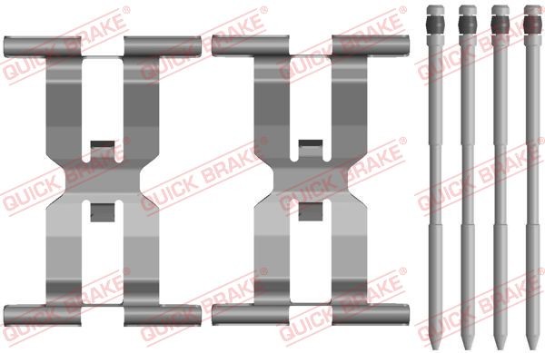 Front QUICK BRAKE 109-0143 Accessory Kit, disc brake pad for LAND ROVER
