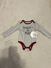 Harry Potter 18m Long Sleeve Gray/Red Cotton Bodysuit "Snuggle"
