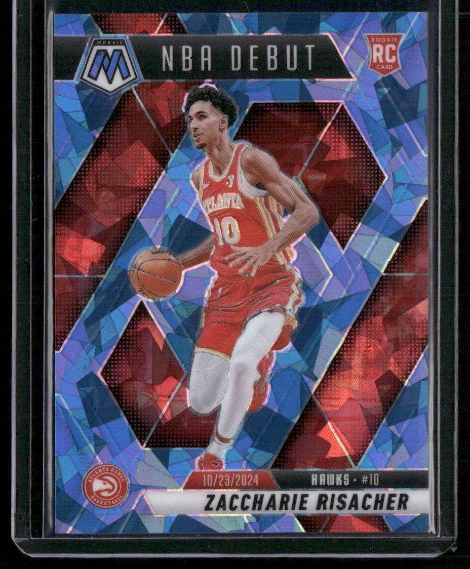 2024-25 Panini Mosaic #269 Zaccharie Risacher Ice Mosaic #/125
