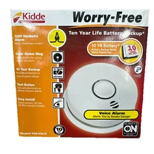 Kidde 10yr Worry-Free Hardwired Smoke Detector w/ Photoelectric Sensor & Voice