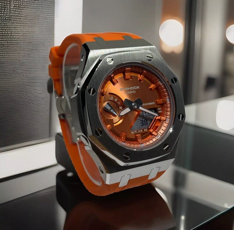 Custom G-Shock GMA-S2100, CasiOak, Black & Blue , AP Gen 5 Mod- Men's Watch Gift