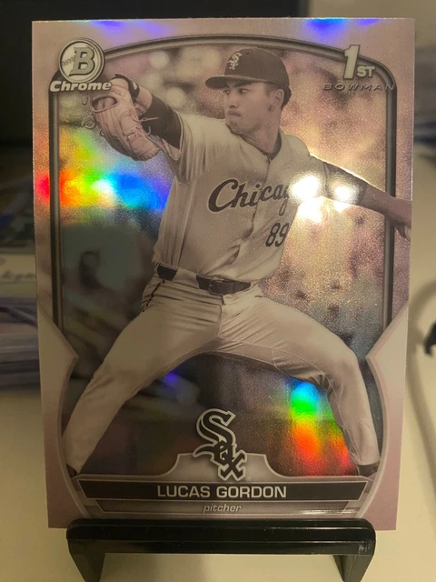2023 Bowman Chrome Draft #126 Lucas Gordon 1st PEARL Refractor CHICAGO WHITE SOX