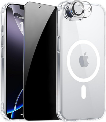 Clear for Iphone 17E Case & Iphone 16E Case with Privacy Screen Protector and Ca
