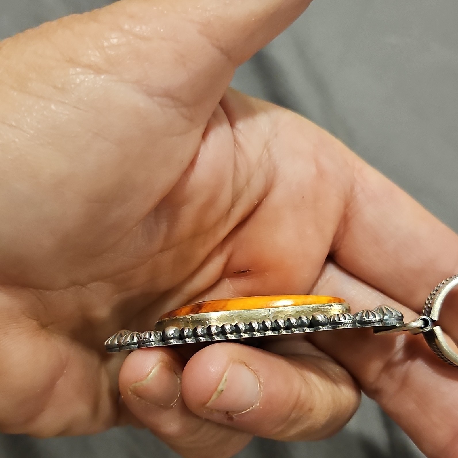 Stunning Native Made Statement Pendant by Jeff Ja… - image 4