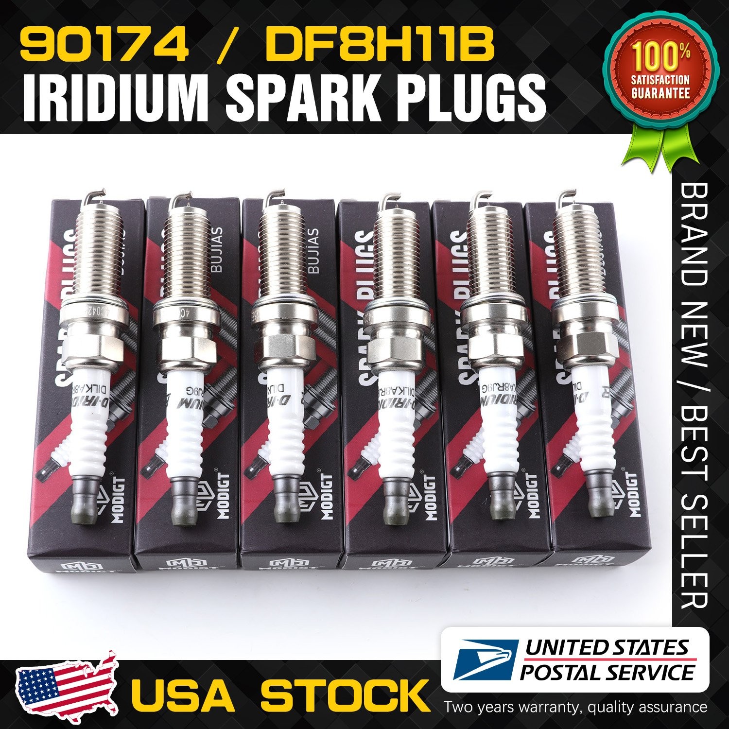 6x Fit NGK 90174 DF8H11B Spark Plug Double Iridium for Nissan Infiniti OEM NEW