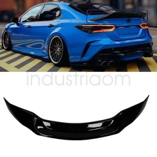For 2018-2024 Toyota Camry Sedan Glossy Black Rear Trunk Spoiler Wing R Style