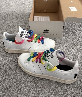 adidas Stella McCartney Stan Smith Rainbow Star White Low Top Sneakers FW6875
