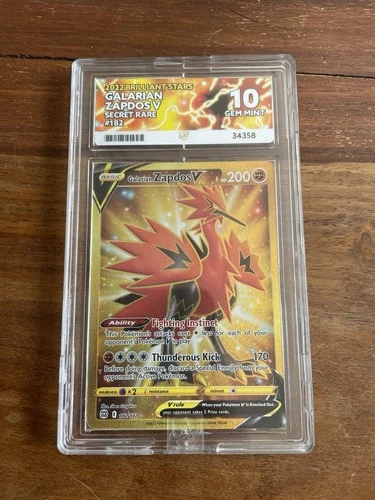Galarian Zapdos V Secret Rare 182/172 2022 Brilliant Stars - Ace 10 ref270