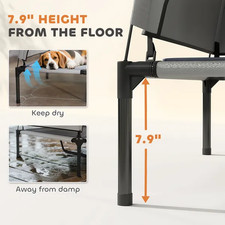 Raised Dog Bed with Removable Canopy Cooling Pad Storage Bag