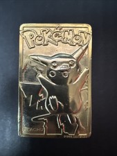 Pikachu Pokemon Card 23k Gold Plated Limited Edition Burger King 1999 Nintendo